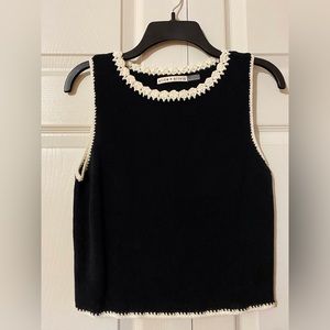 Alice and Olivia Top with Crochet Size Small